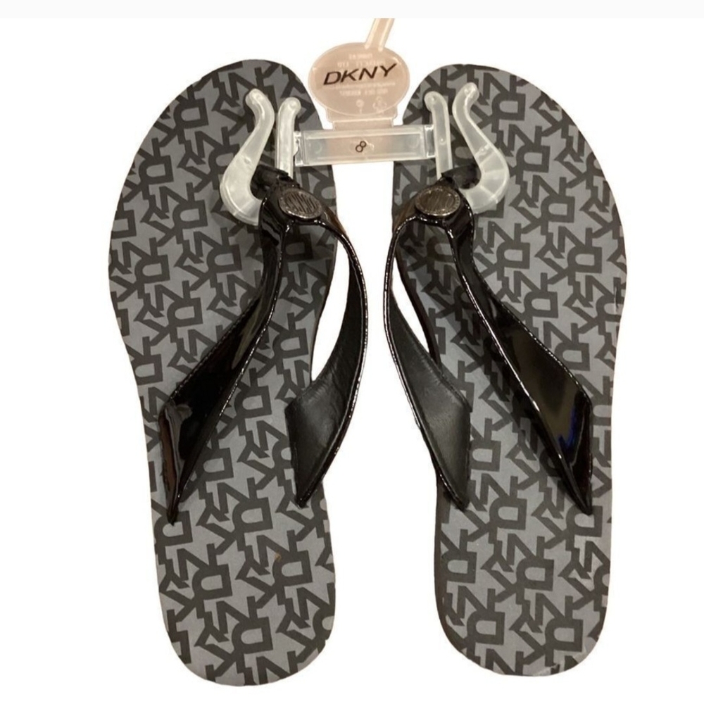 DKNY Black Flip Flops for Women